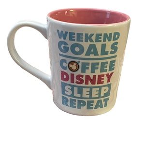 Disney Parks Weekend Goals Coffee Disney Sleep Repeat Mug